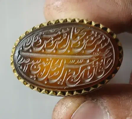 انگشتره عقیق سرخ دست نویس ودست سازقدیمی مردانه|جواهرات|قم, کیوانفر|دیوار