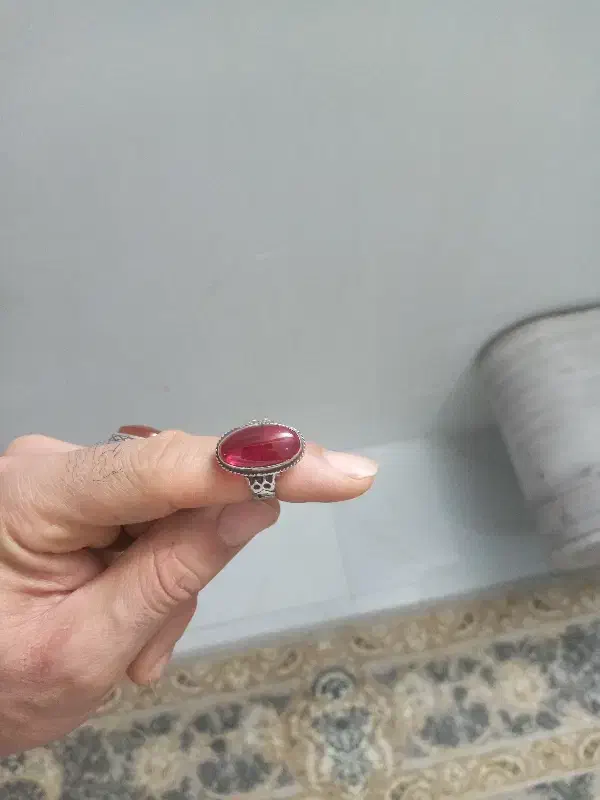 انگشتر یاقوت نقره|جواهرات|مشهد, علی آباد|دیوار