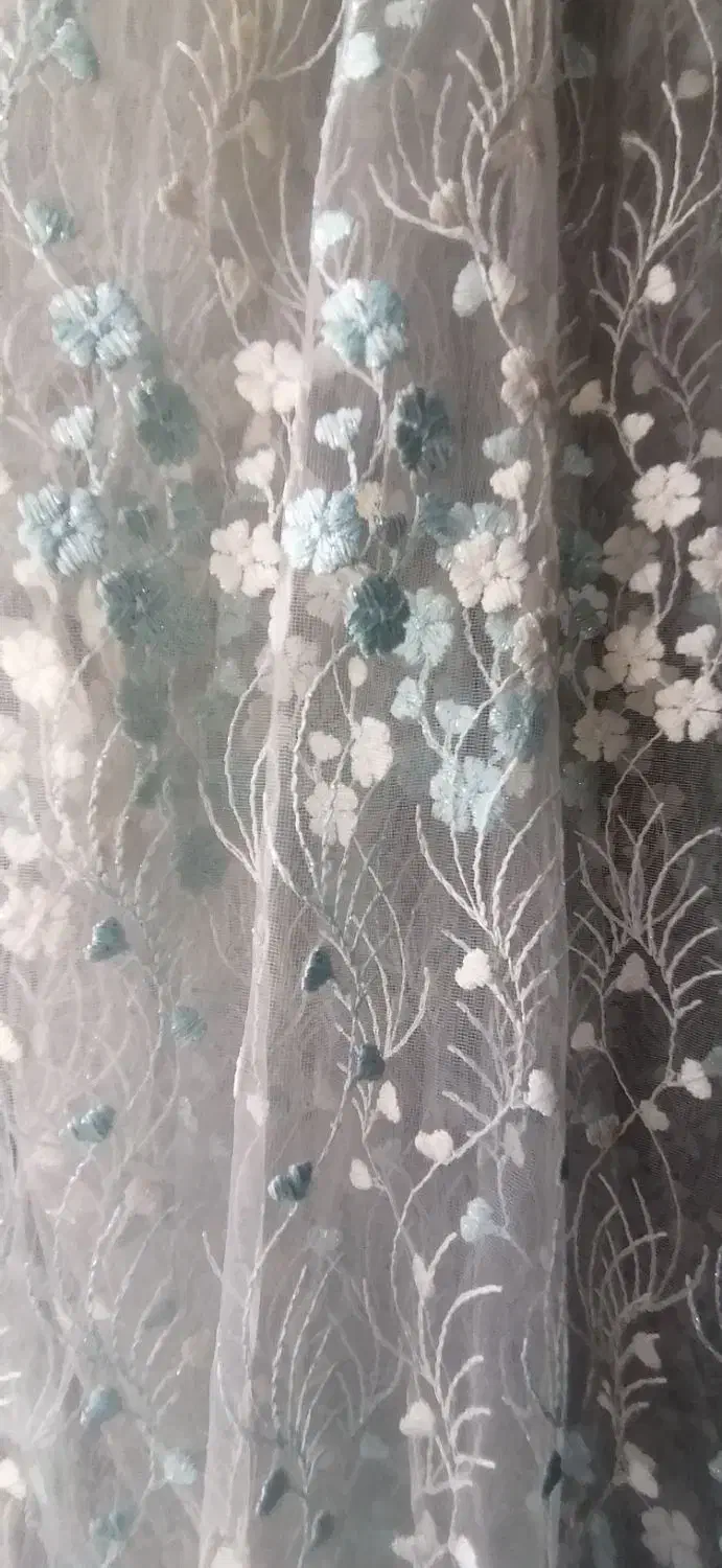 پرده گل برجسته گیپور|پرده، رانر، رومیزی|اهواز, کوی مهدیس|دیوار