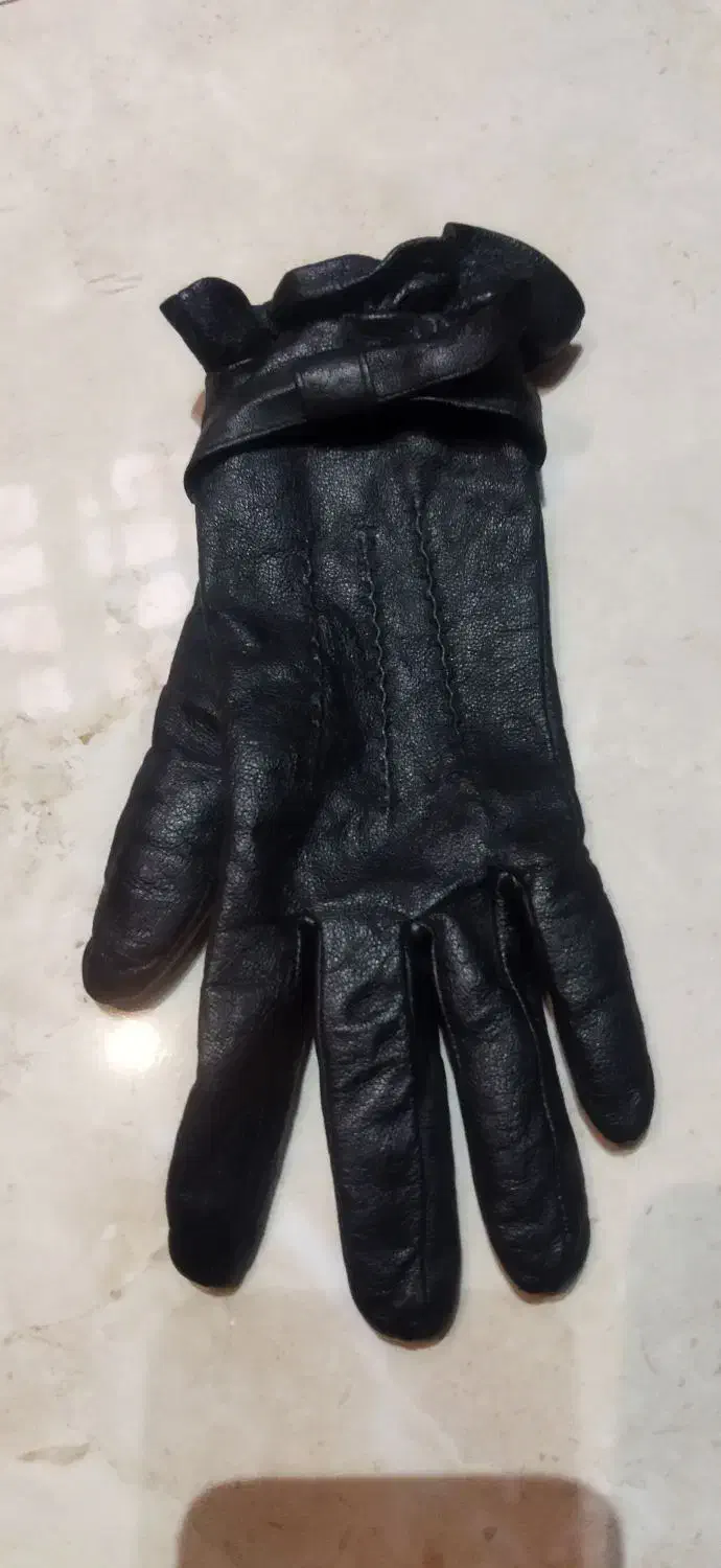 دستکش تمام چرم زنانه خارجی در حد نو|لباس|تهران, تسلیحات|دیوار