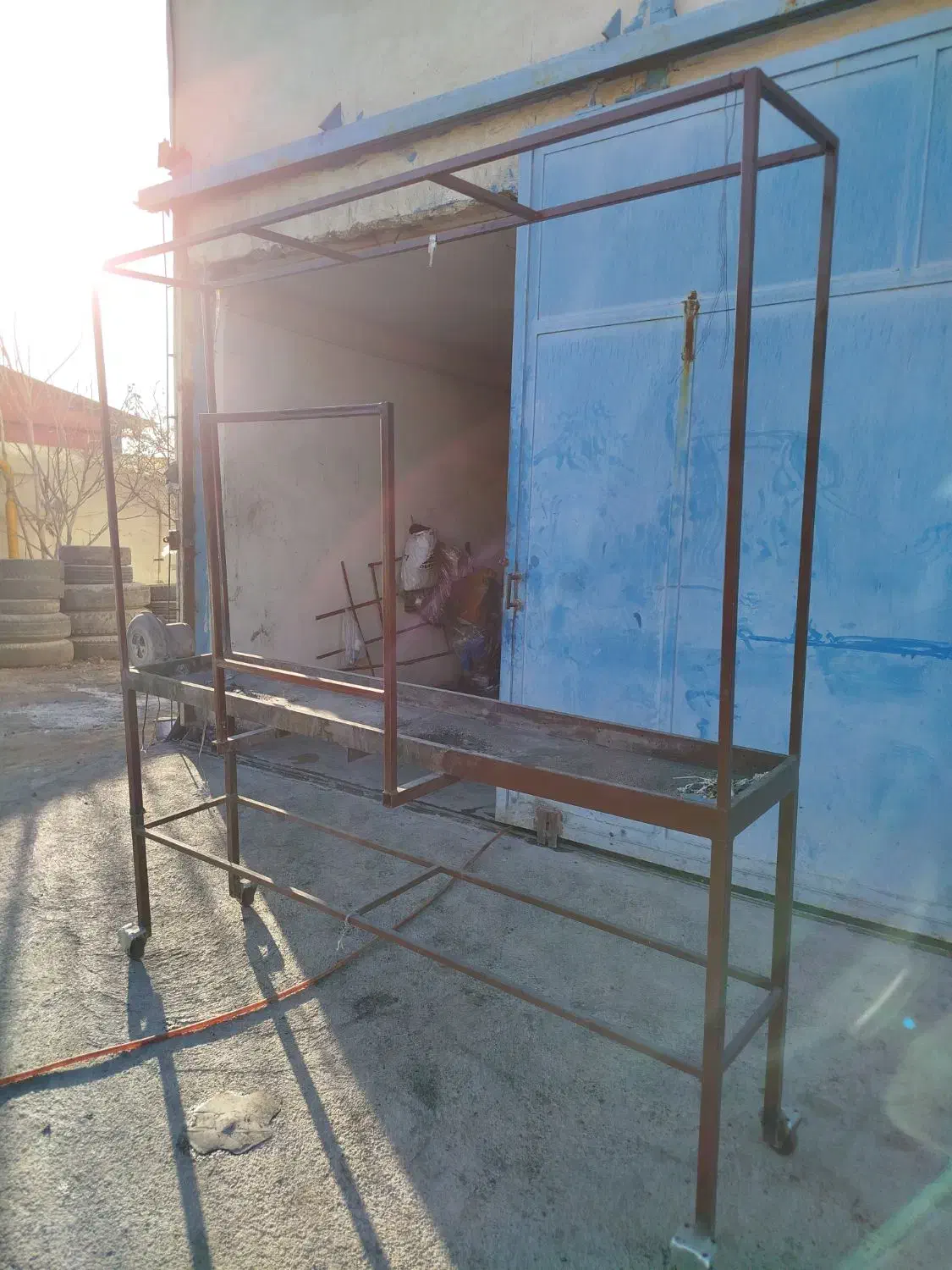 منقل کبابی دو متری با آهن کشی جهت سایه بان|ظروف پختوپز|کرمانشاه, |دیوار