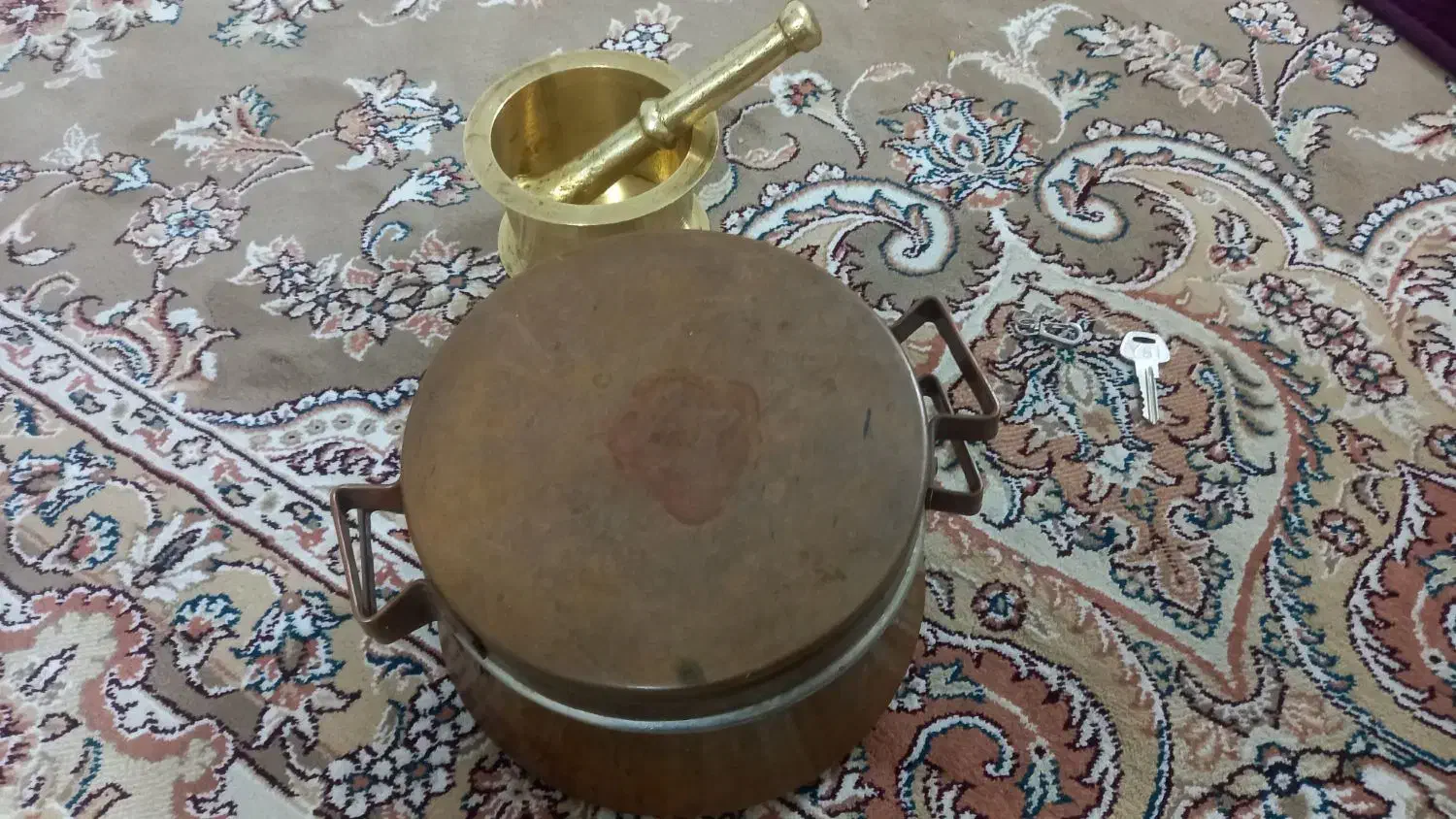 قابلمه مسی. وهوند برنجی 2عدد فروشی|کلکسیون اشیاء عتیقه|سبزوار, قلعهنو دهزار|دیوار