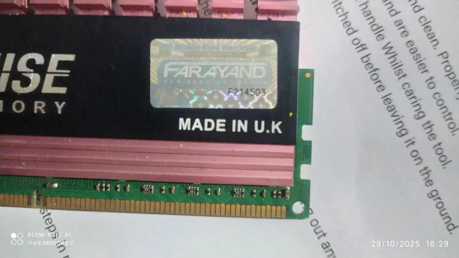 RaM 4GGB CRUISE MEMORY|قطعات و لوازم جانبی رایانه|لاهیجان, شهرک فرهنگیان|دیوار