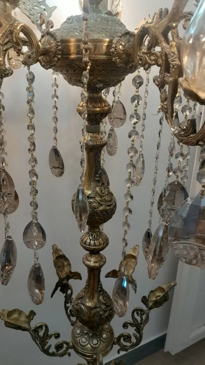 کنارسالنی آباژور برنز|لوستر و چراغ آویز|قم, زاویه|دیوار