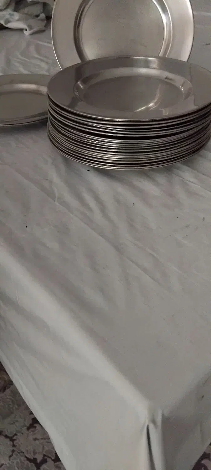 26 عدد بشقاب میوه خوری  استیل  دانه ای 35|ظروف سرو و پذیرایی|کارون, |دیوار