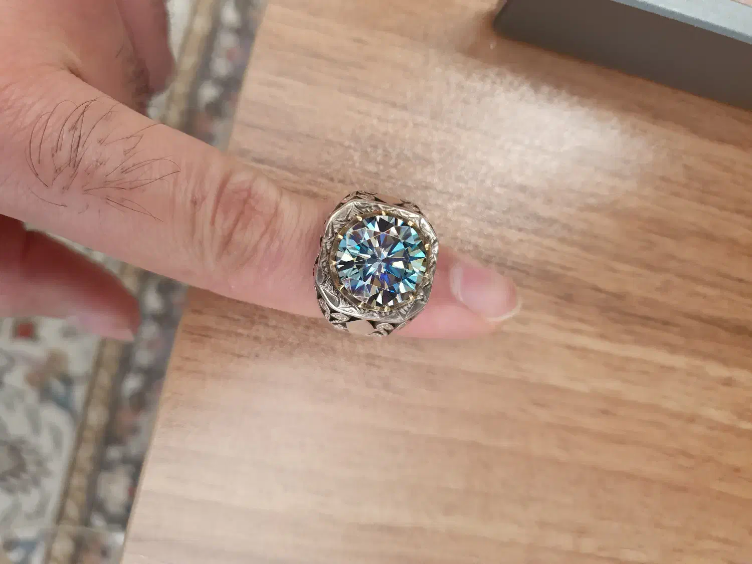 انگشتر موزانایت (الماس روس)|جواهرات|ری, فیروزآباد|دیوار