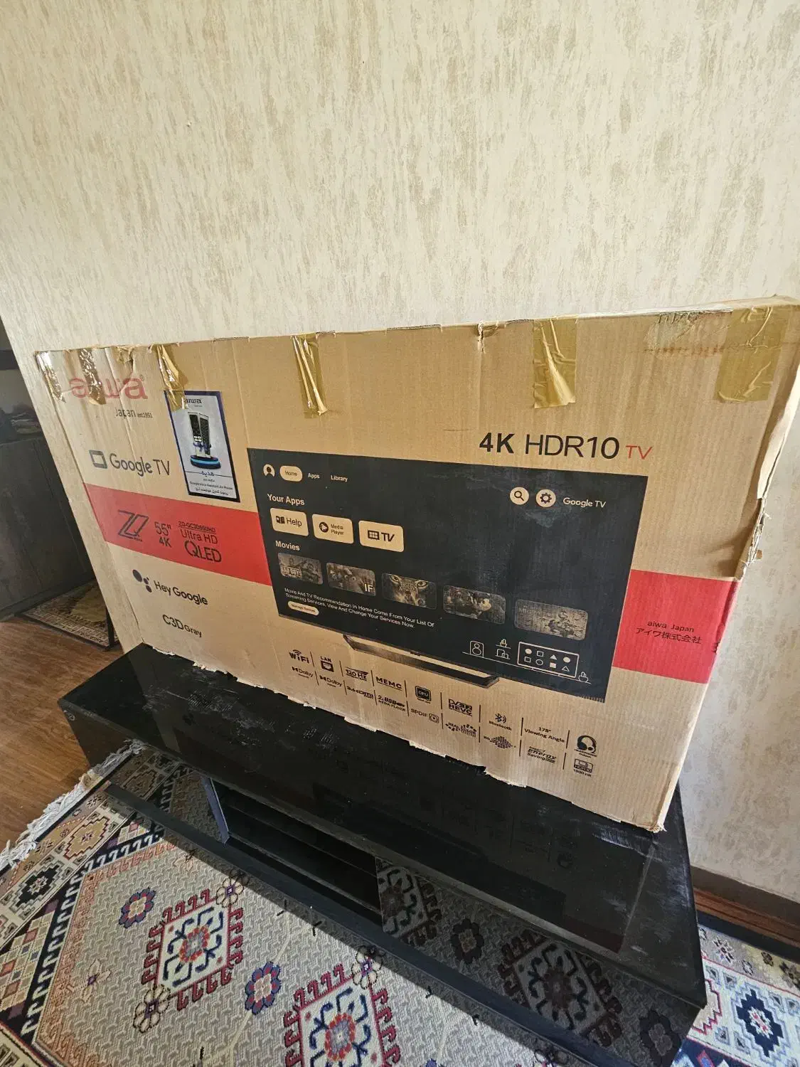 تلویزیونQled ۵۵اینج ومیز|تلویزیون و پروژکتور|شیراز, قصرالدشت|دیوار