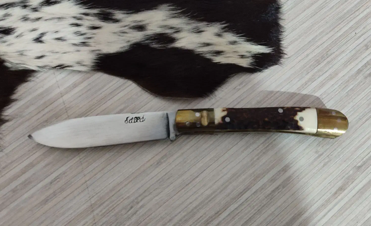 چاقو دسته شاخ کرند|کلکسیون اشیاء عتیقه|کرمانشاه, |دیوار