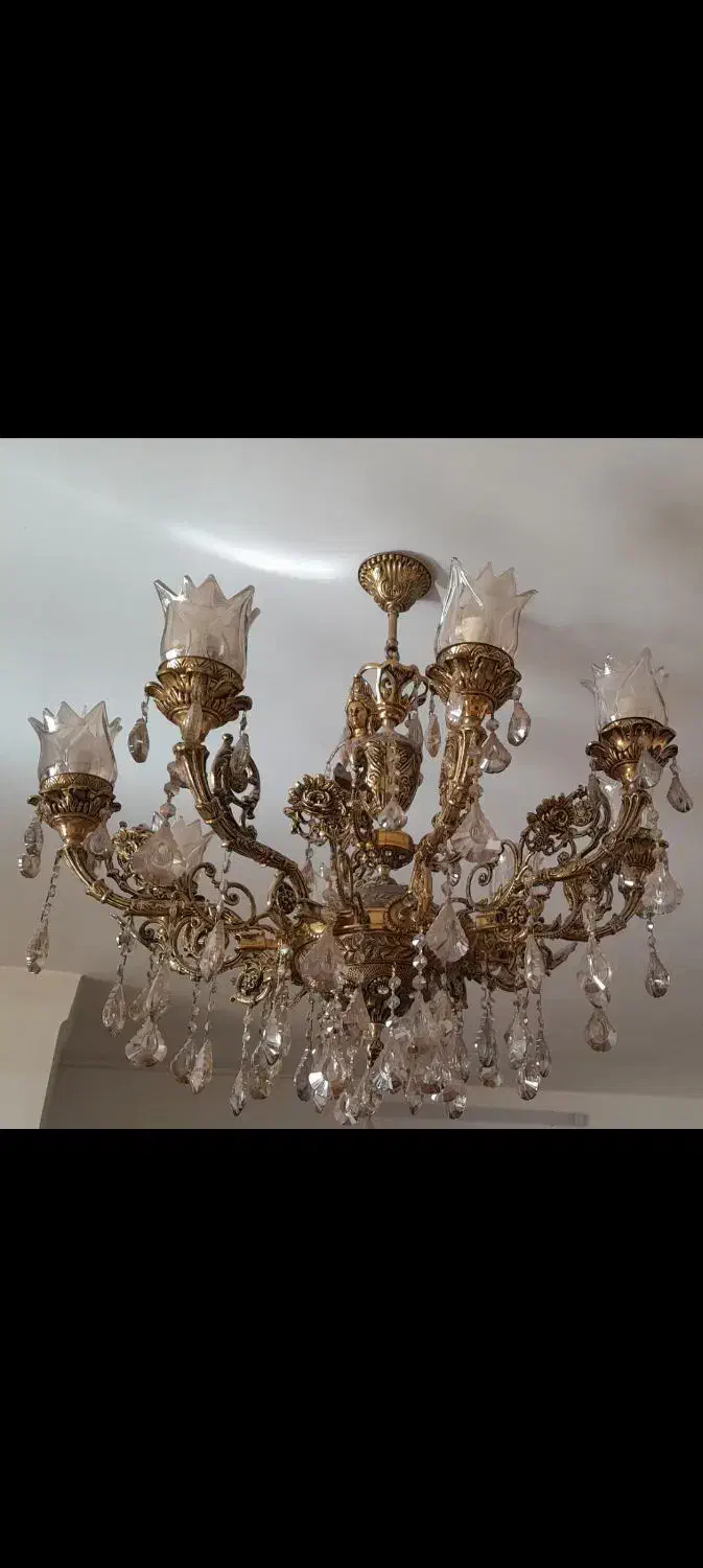 لوستر برنز،ساعت ،آویز|لوستر و چراغ آویز|نهاوند, |دیوار