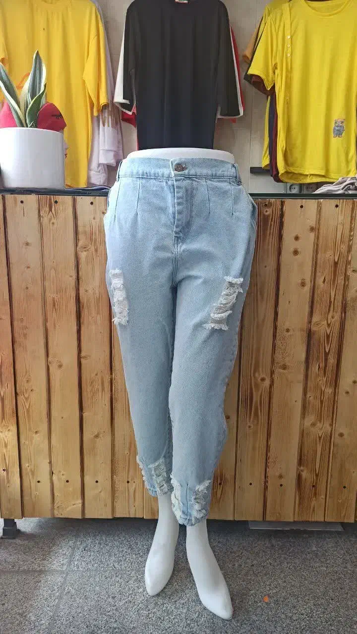 شلوارلی زنانه شلوار مام استایل نیم بگ دمپا|لباس|اصفهان, برازنده|دیوار