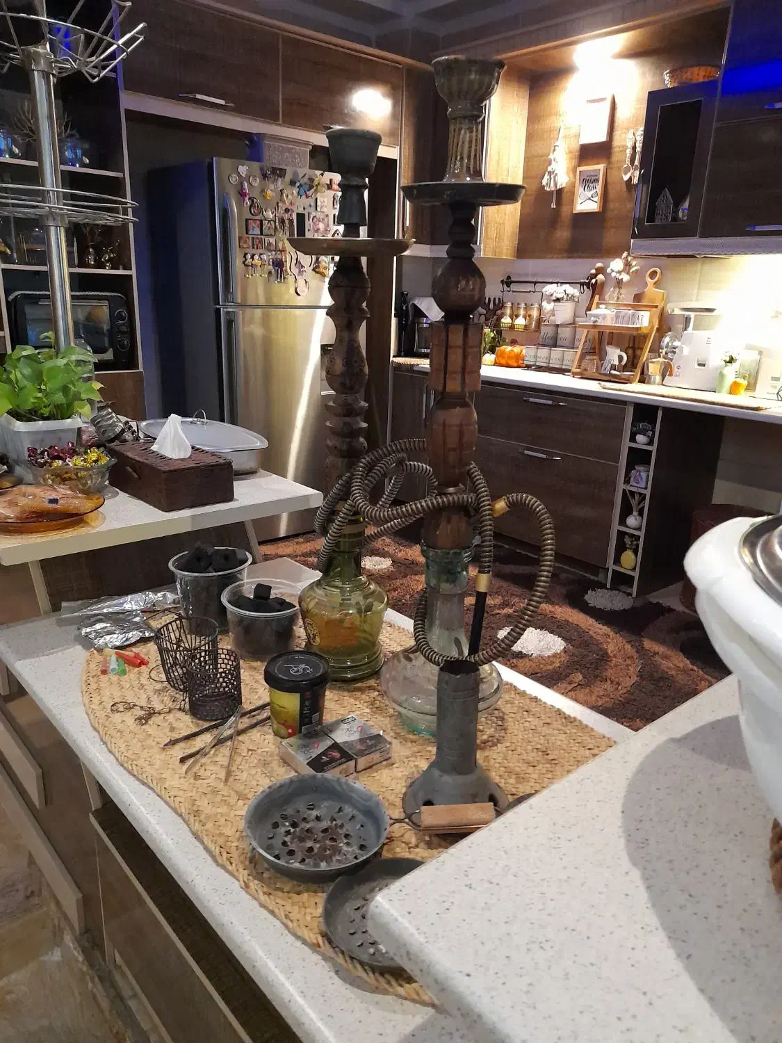 قلیان چوب گردو اصل|زیورآلات و اکسسوری|قائم‌شهر, |دیوار