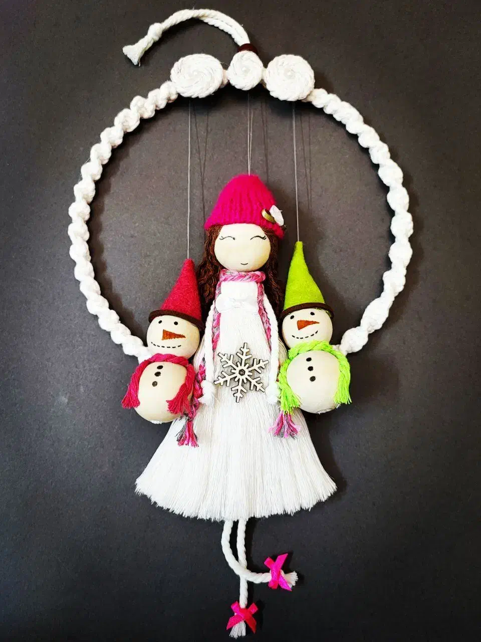 دیوارکوب عروسکی مکرومه|اسباب و اثاث بچه|تهران, افسریه شمالی|دیوار