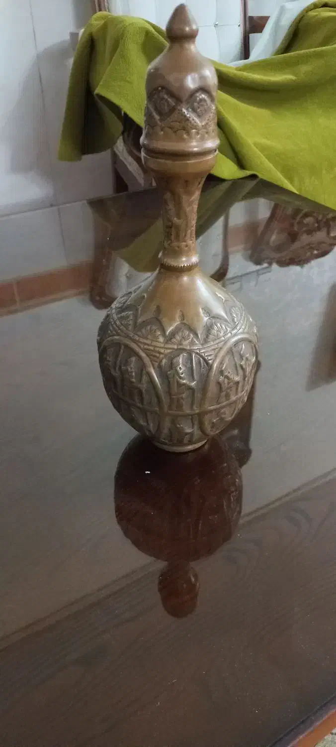 جای گلاب یاشربت مسی|کلکسیون اشیاء عتیقه|ملایر, |دیوار