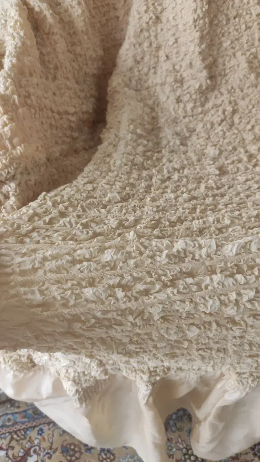 کاور مبل نه نفره فرانسوی پفکی|مبلمان خانگی و میز عسلی|قم, باجک یک|دیوار