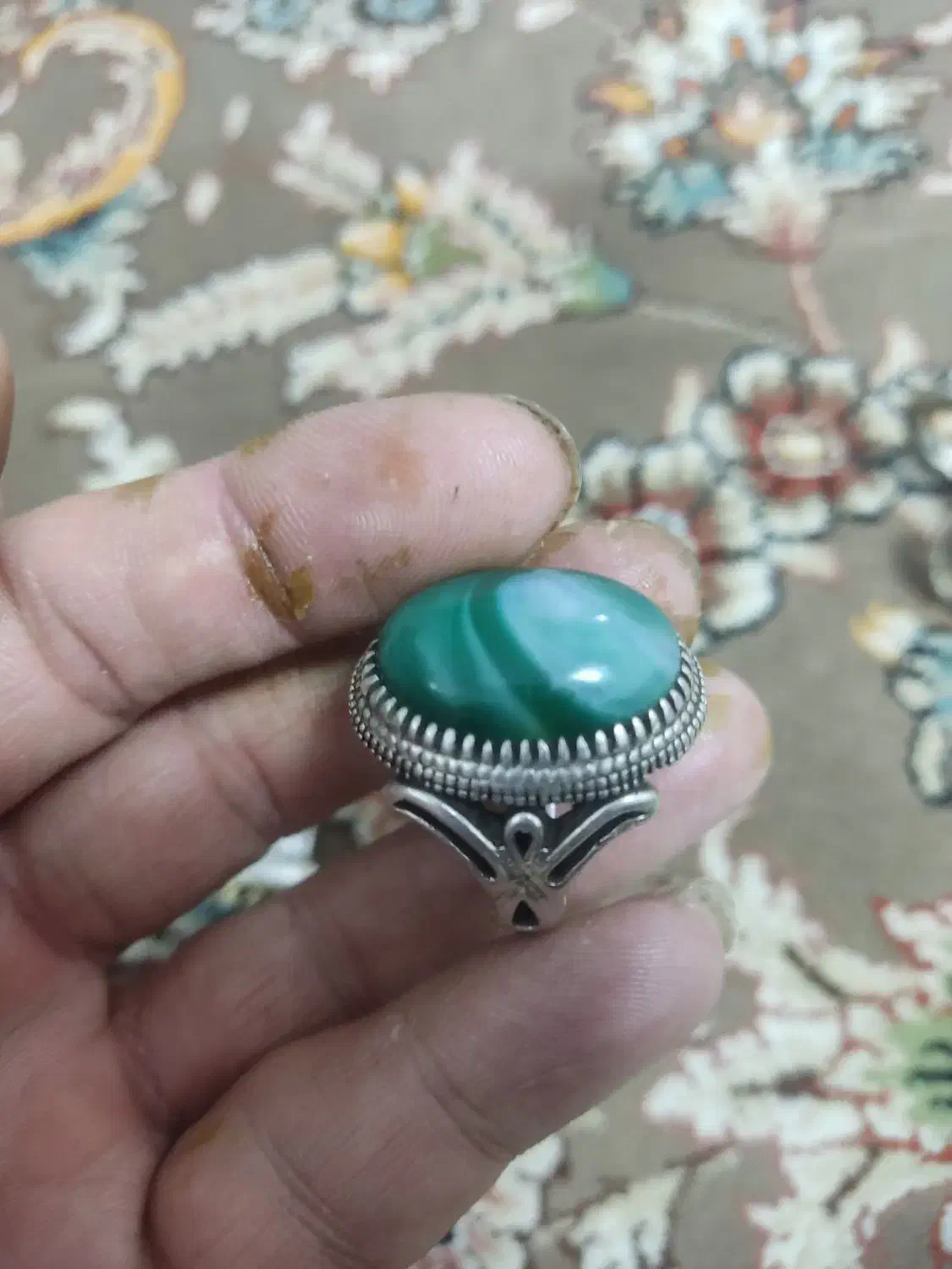 انگشتر فیروزه وعقیق|جواهرات|کرمانشاه, |دیوار