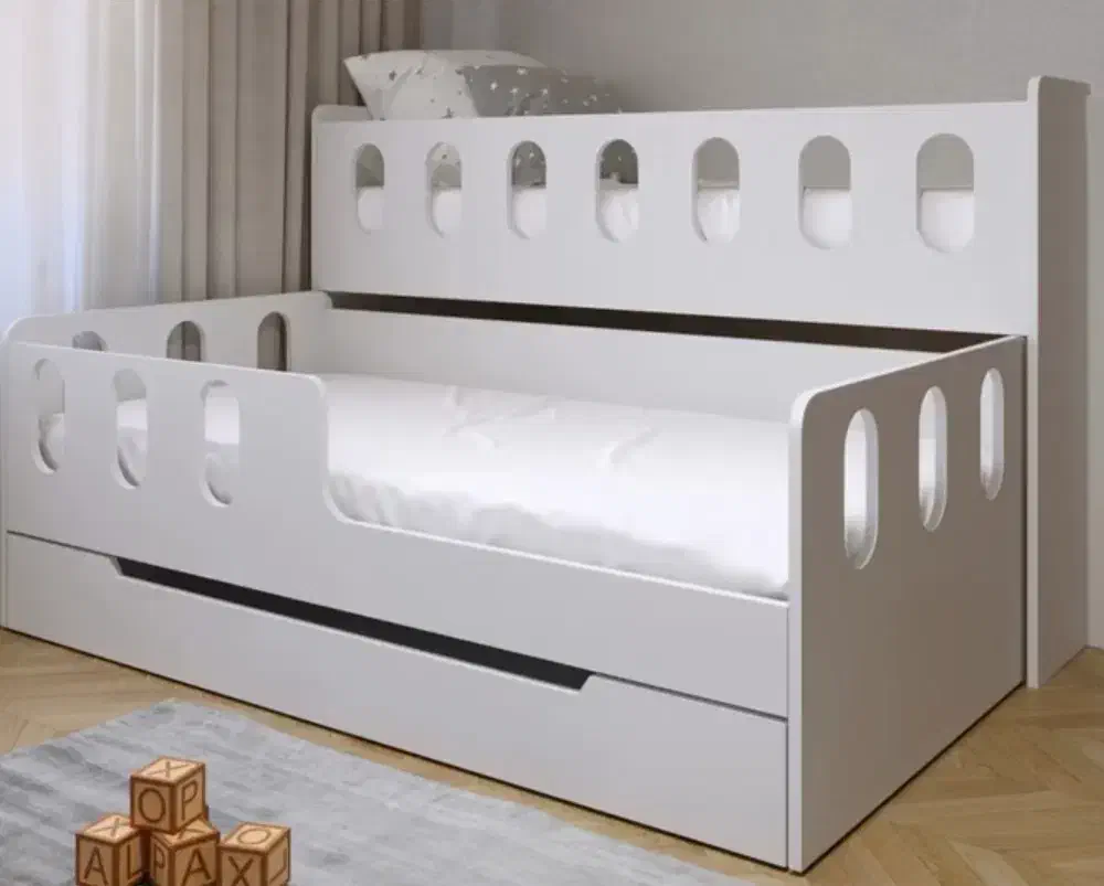 تخت دو طبقه میهمان میزبان چرخ دار|تخت و سرویس خواب|مشهد, شهرک امام هادی (شهرک غرب)|دیوار