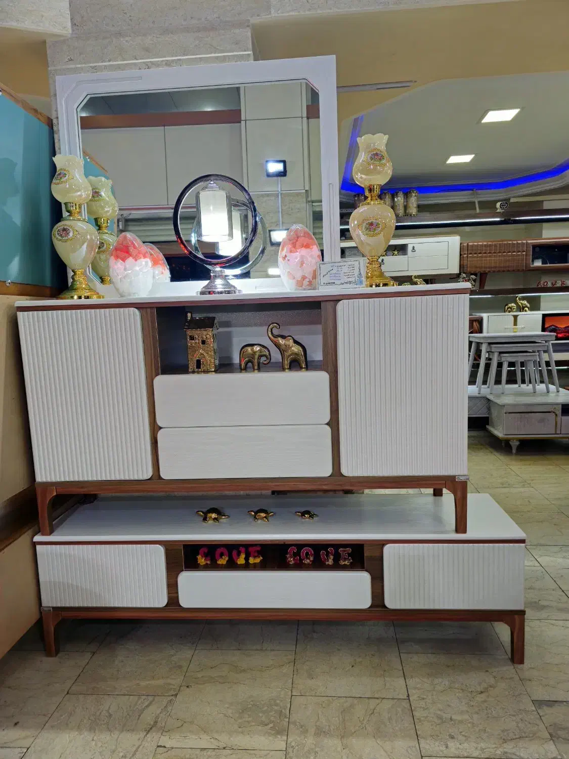 ست آینه کنسول و میز تلوزیون لاندا|بوفه، ویترین، کنسول|تبریز, |دیوار