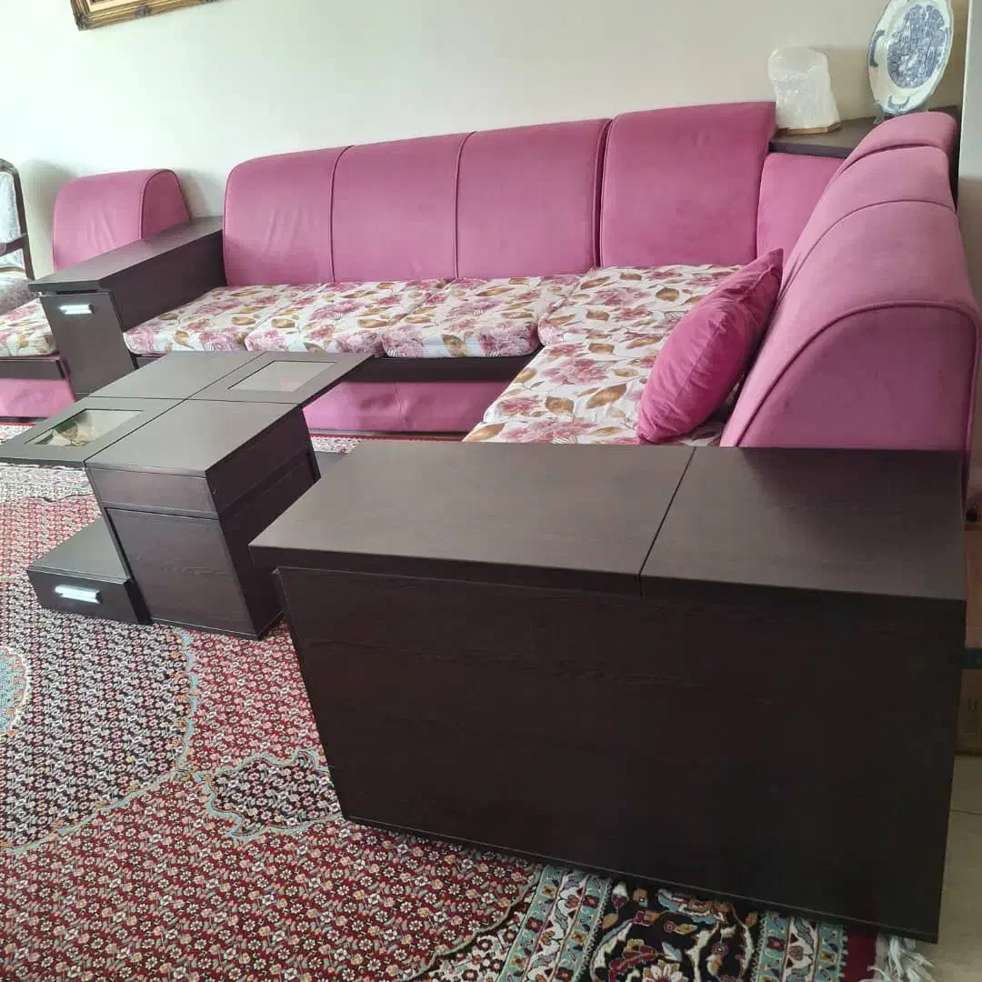 مبل راحتی ال ۷ نفره به همراه میز جلو مبلی|مبلمان خانگی و میز عسلی|تهران, نیروی دریایی|دیوار