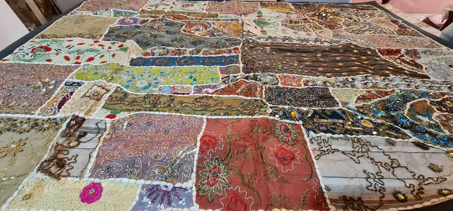 رومیزی میز نهارخوری ،  چهل تکه کهنه دوزی|پرده، رانر، رومیزی|تهران, جنت‌آباد مرکزی|دیوار
