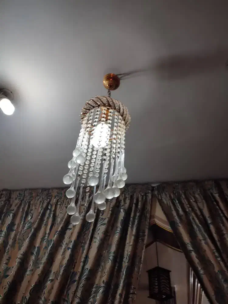 لوستر پنج شاخه و ریسه دا ر ۴عدد|لوستر و چراغ آویز|دزفول, |دیوار