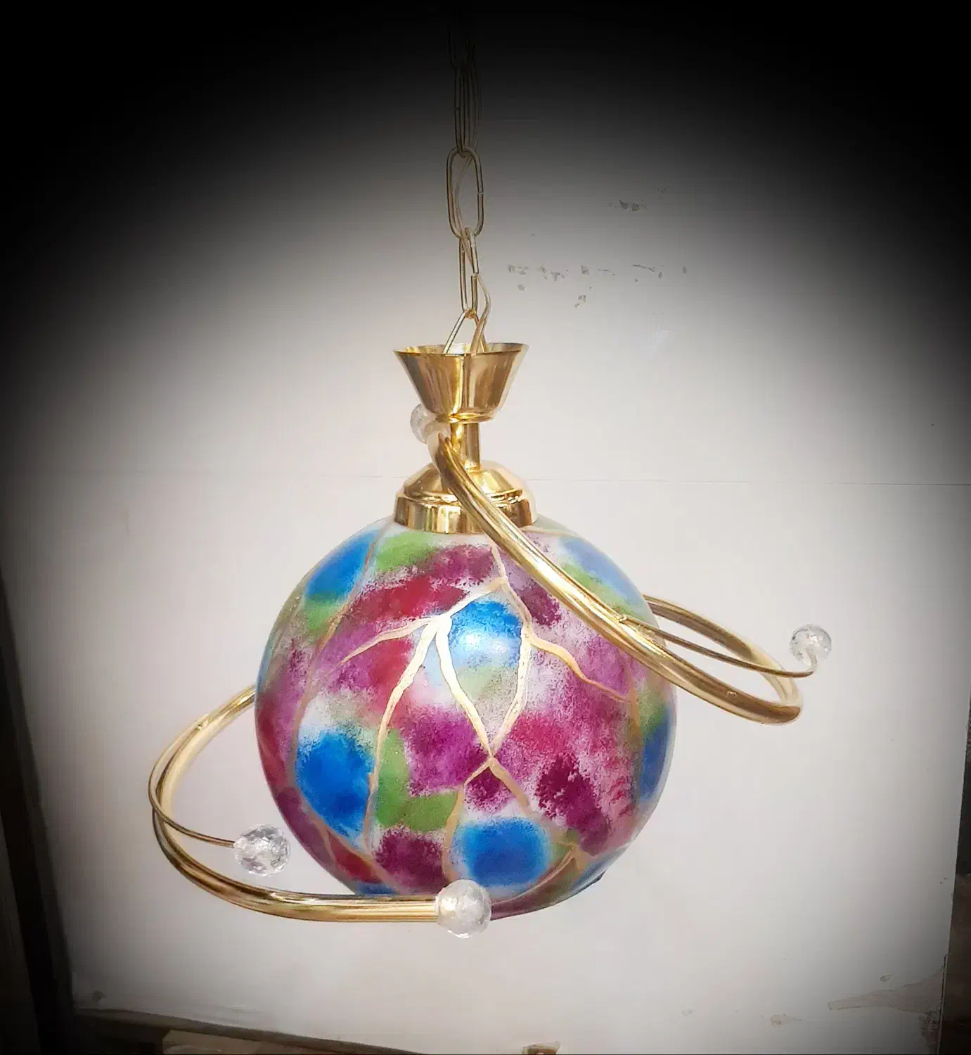 آکبند لوستر تک شعله حباب پتینه خطی مدرن|لوستر و چراغ آویز|تهران, فردوسی|دیوار