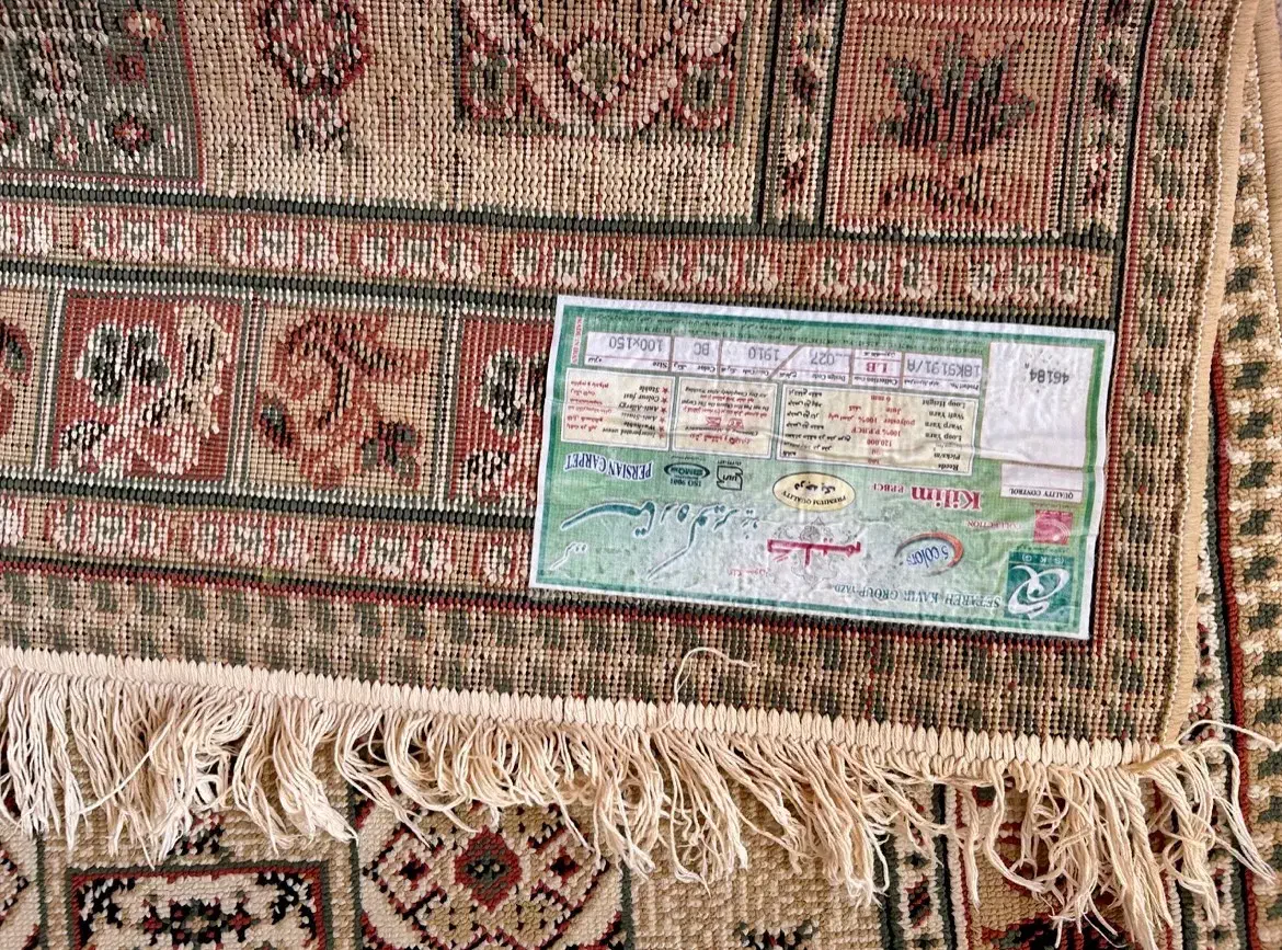 گلیم ماشینی کویر یزد یک در یک و نیم در حد نو|گلیم، جاجیم، گبه|بجنورد, |دیوار