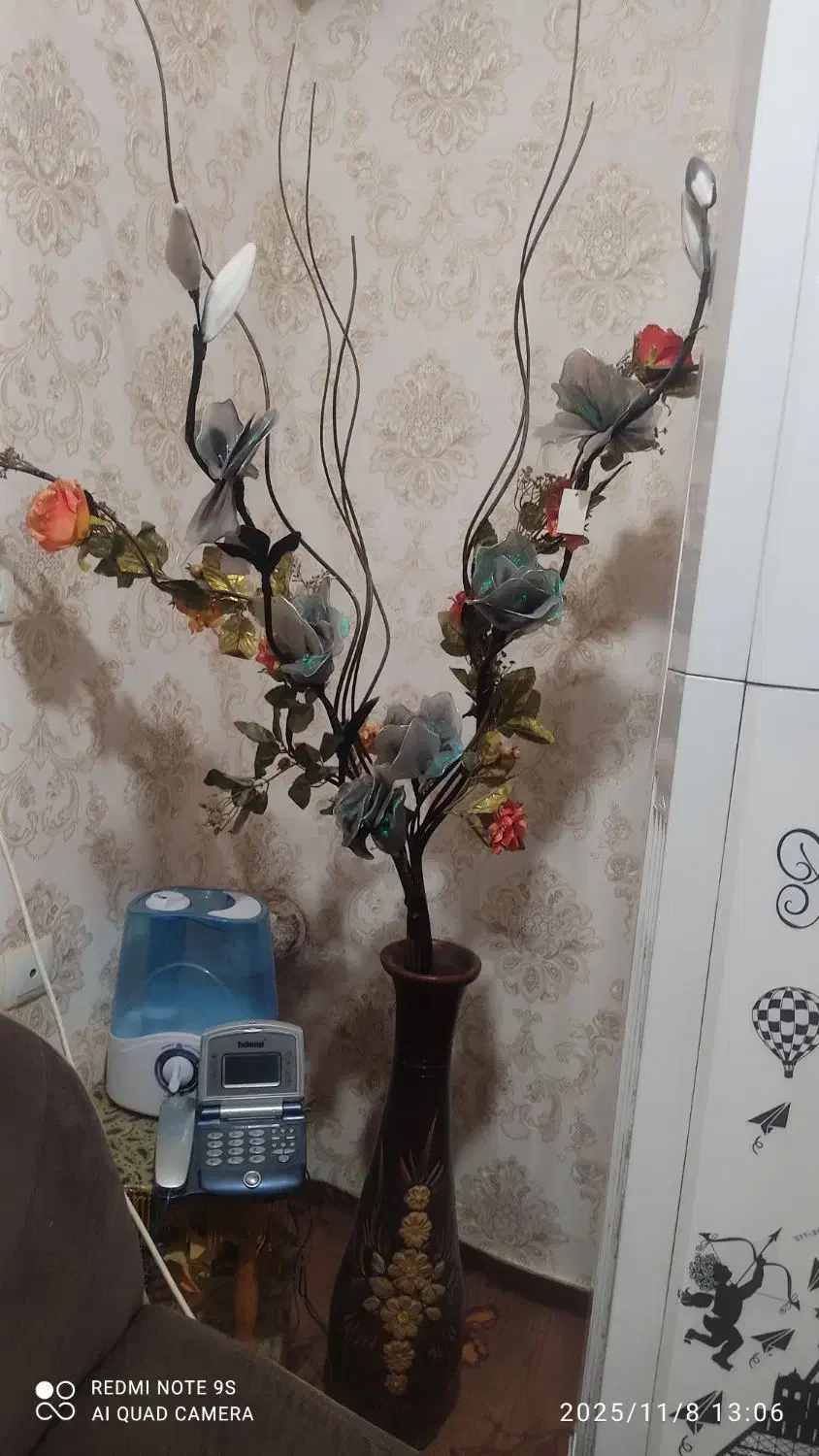 گل وگلدان سفالی|گل مصنوعی|شوشتر, |دیوار