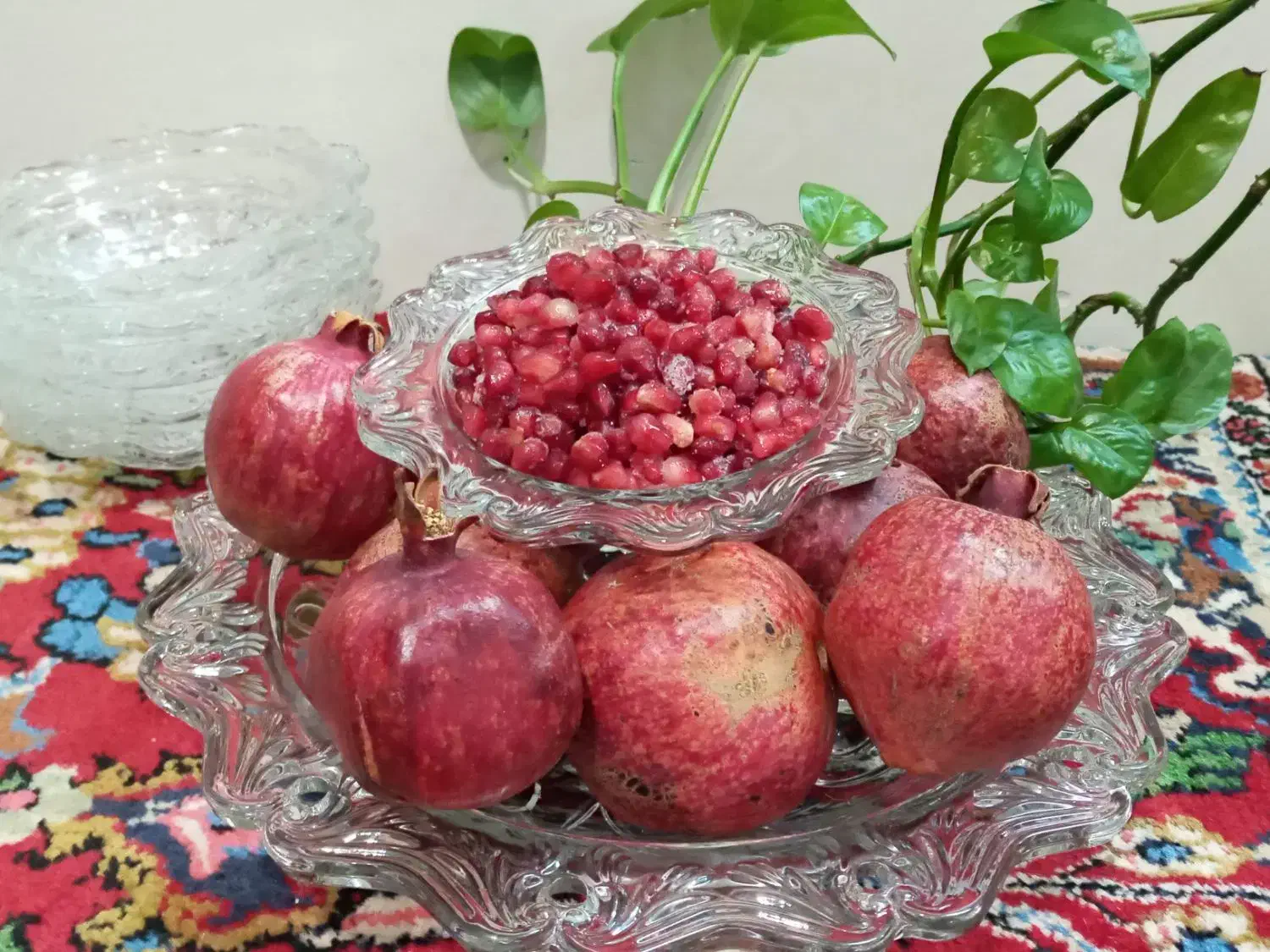 انارخوری بلور قدیمی|ظروف سرو و پذیرایی|قم, چهار مردان|دیوار