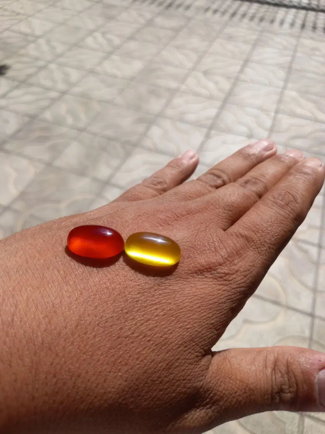 دوعدد سنگ خاص عقیق اصل|جواهرات|باغستان, |دیوار