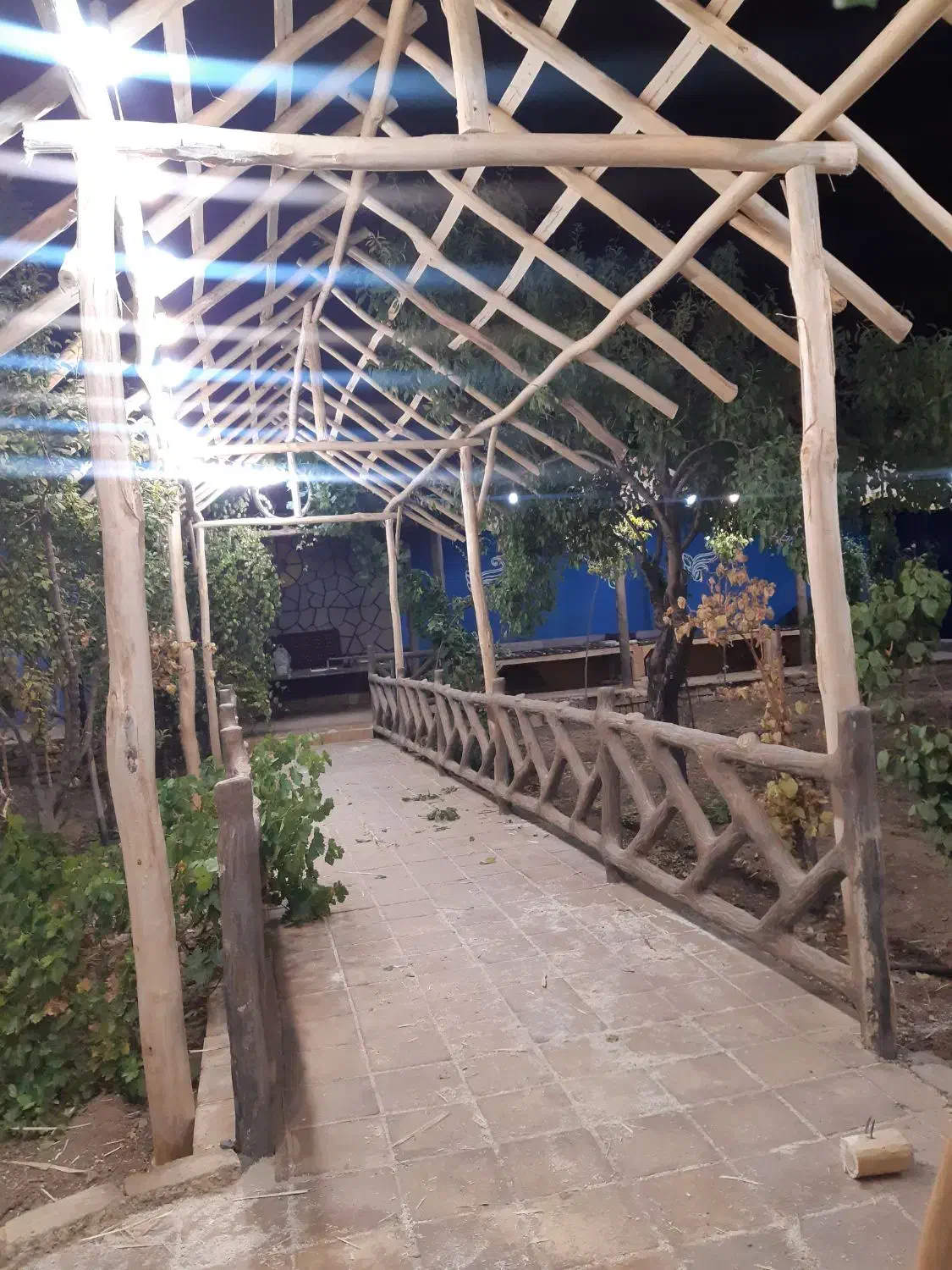 چوب داربست مو تالار انگور باغ ویلا خانه باغ|خدمات باغبانی و درختکاری|کاشان, کارگر|دیوار