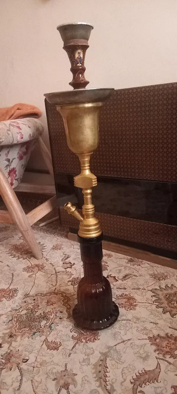 قلیون برنجی بلند|کلکسیون و سرگرمی|هشتگرد, شهرک بعثت|دیوار