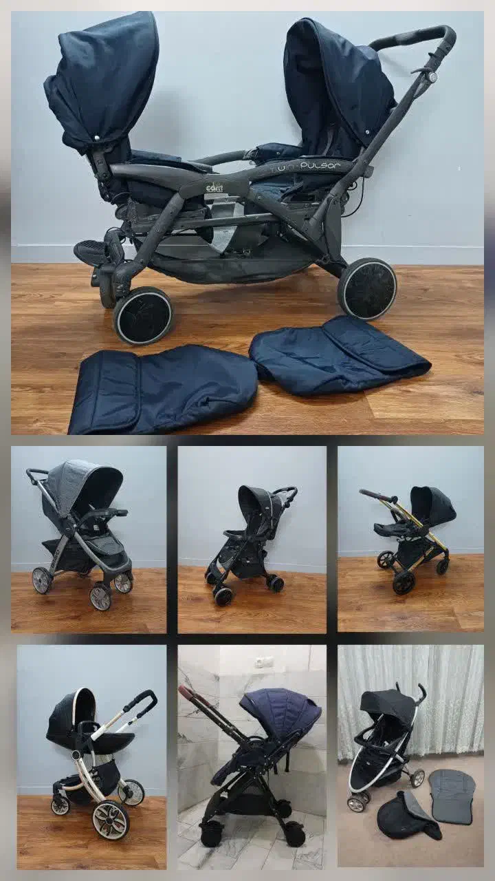 انواع کالسکه خارجی مسافرتی و کالسکه های دوقلو|کالسکه و لوازم جانبی|قم, آذر (نکویی)|دیوار