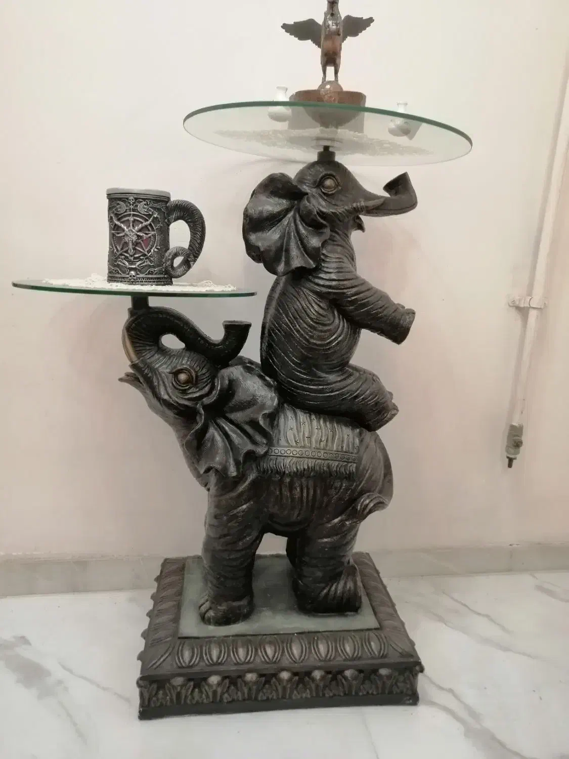 مجسمه فیل فایبرگلس|مجسمه، تندیس، ماکت|ساری, |دیوار