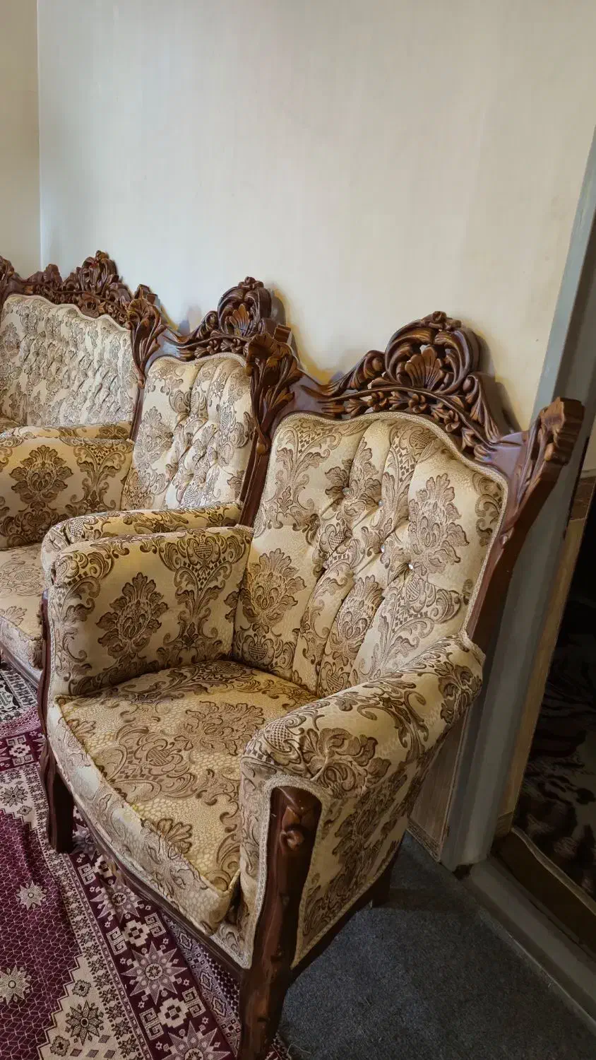 مبل چوبی سلطنتی|مبلمان خانگی و میز عسلی|سهند, |دیوار