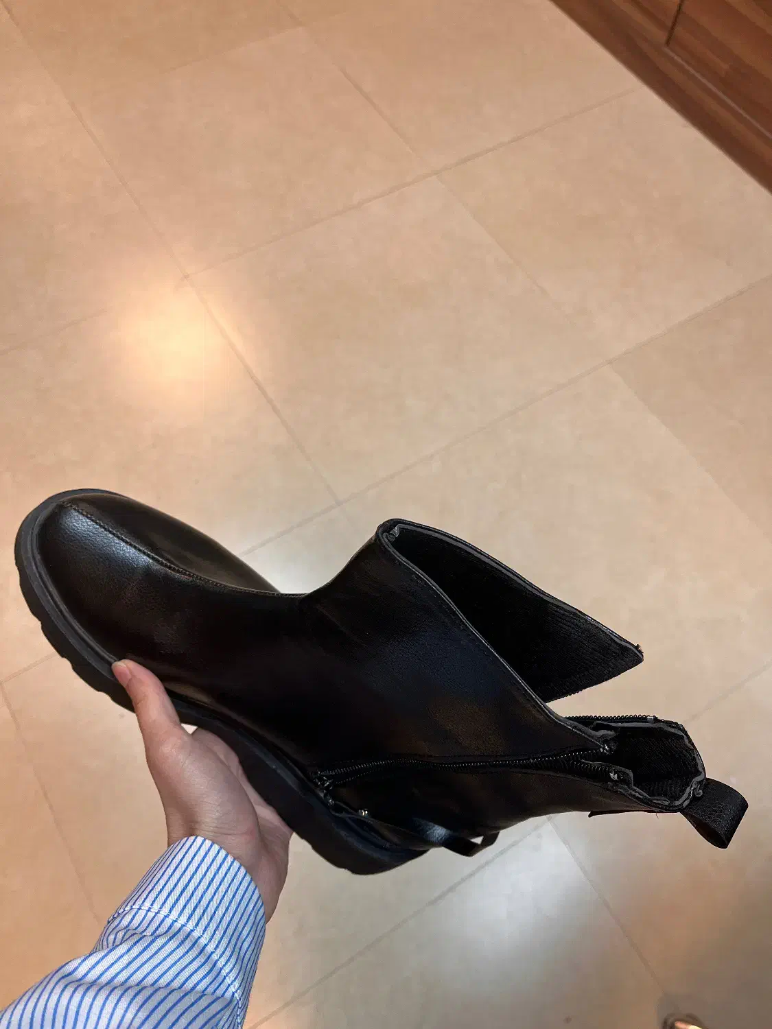 بوت زنانه چرم مشکی|کیف، کفش، کمربند|گرگان, |دیوار