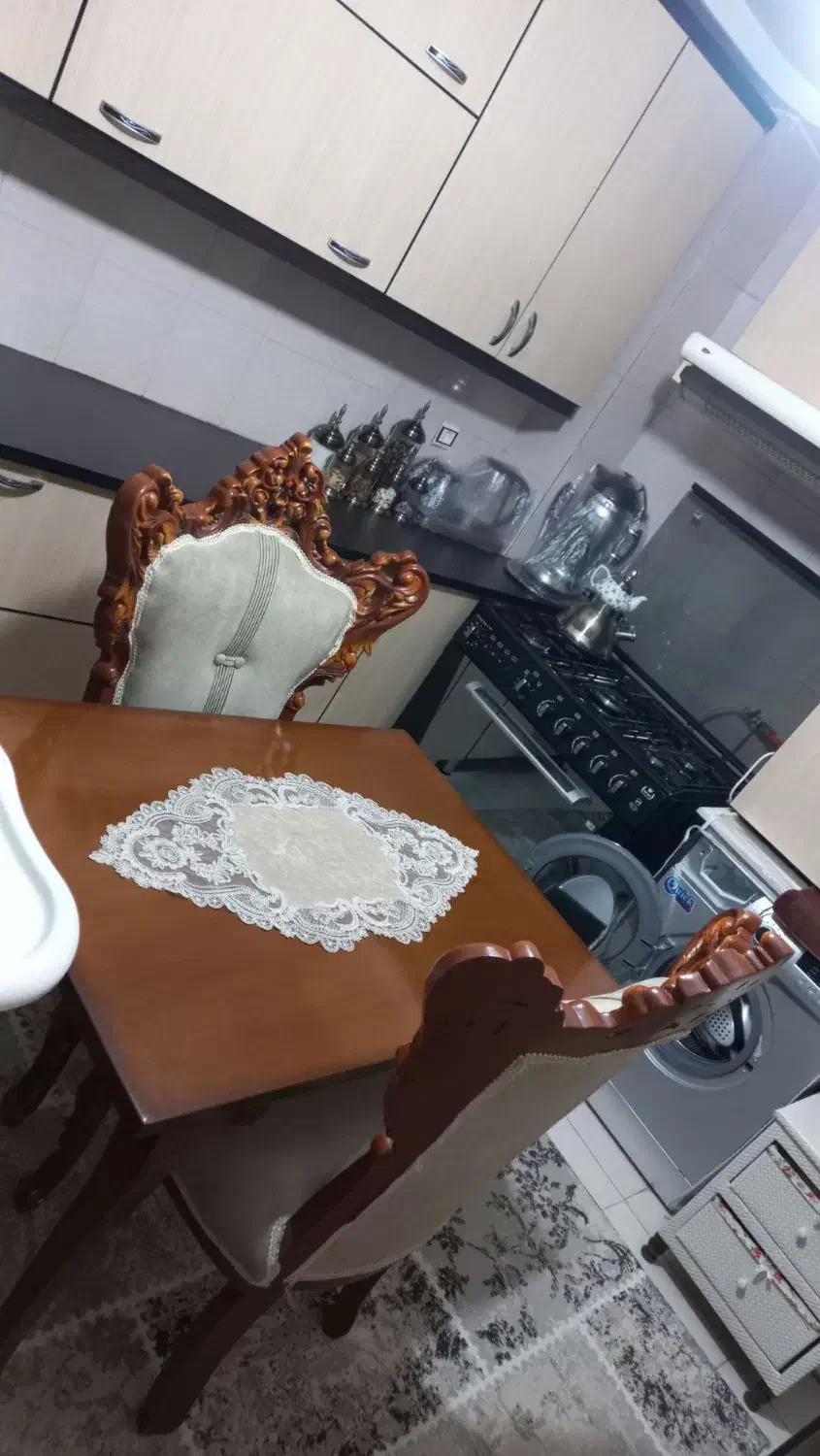 میزغذاخوری۶ نفره سلطنتی درحدنو|میز و صندلی غذاخوری|ابهر, |دیوار