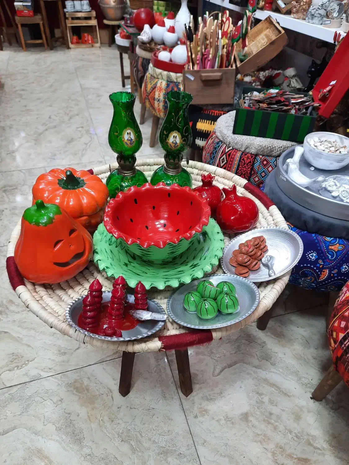 سینی یلدایی عروس|صنایع دستی و سایر لوازم تزئینی|رشت, هلال احمر|دیوار