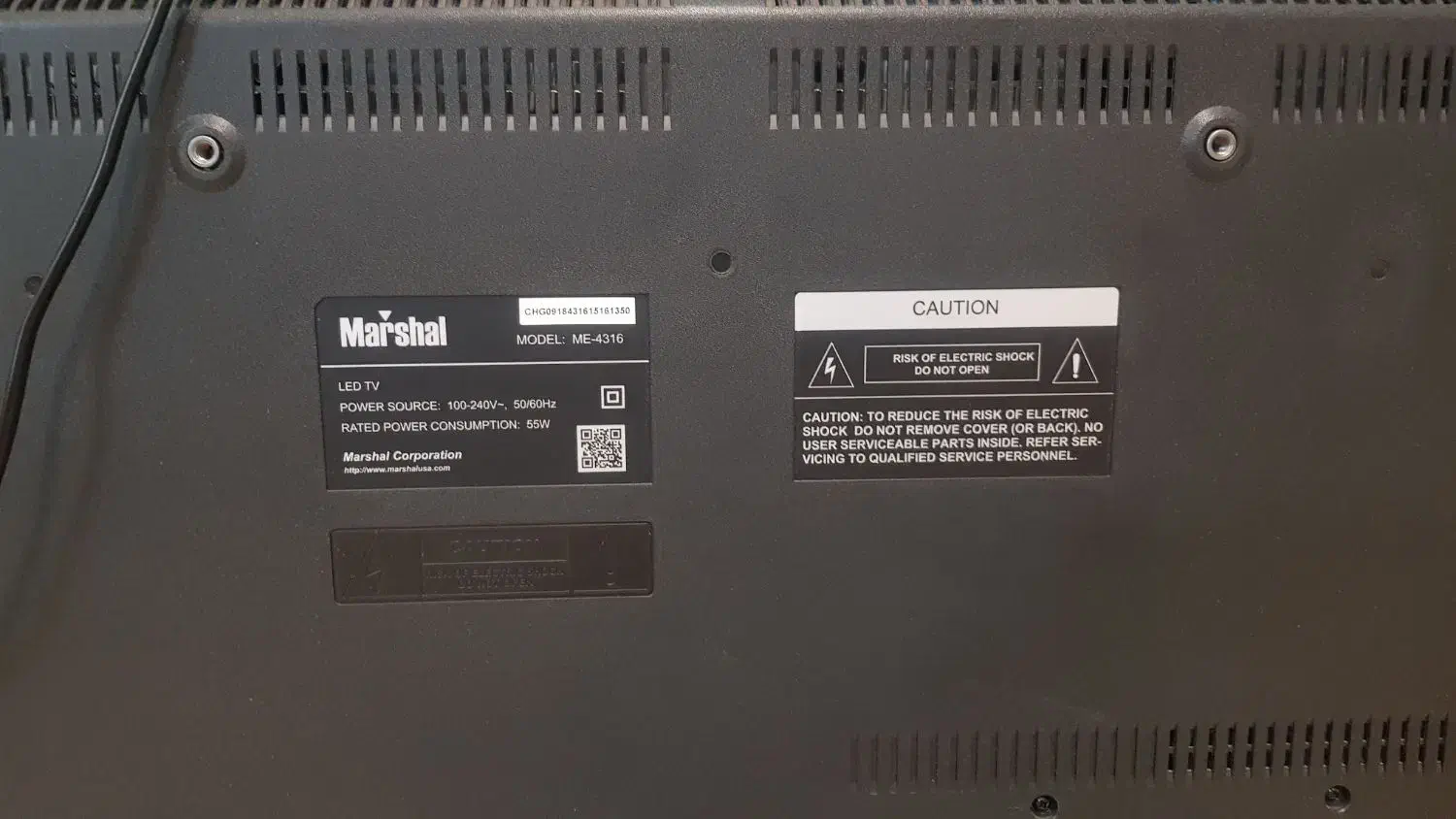تلویزیون مارشال ال ای دی ME 4316|تلویزیون و پروژکتور|پرند, فاز ۲|دیوار