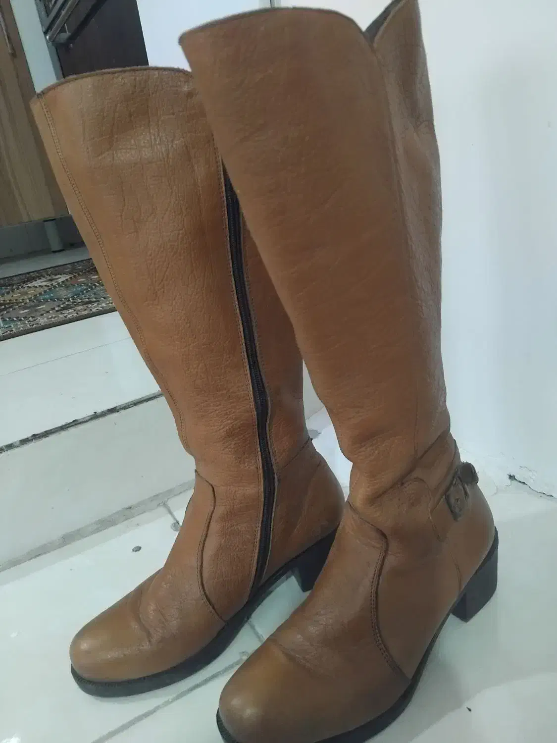 بوت ساق بلند چرم اصل مارال چرم|کیف، کفش، کمربند|محمدشهر, محمدشهر|دیوار