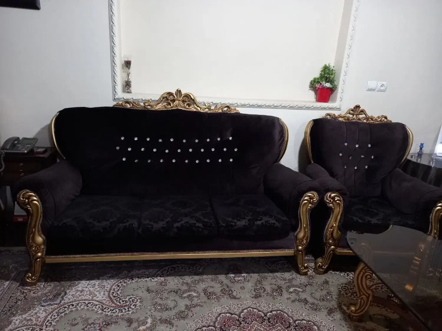 مبل۷نفره نیمه استیل|مبلمان خانگی و میز عسلی|تهران, مسعودیه|دیوار