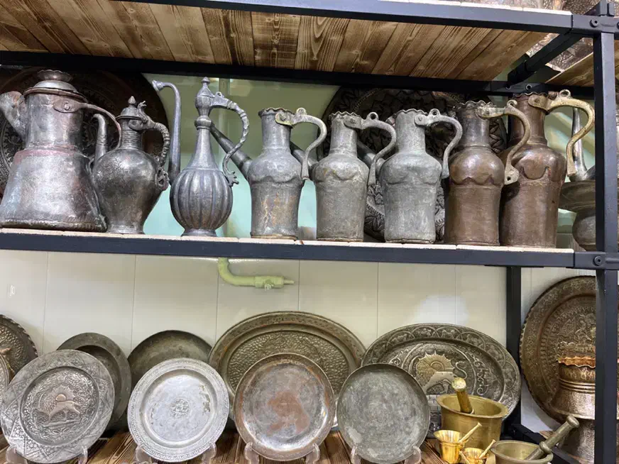 افتابه مسی اصل قدیمی سنگین|کلکسیون اشیاء عتیقه|ساری, |دیوار