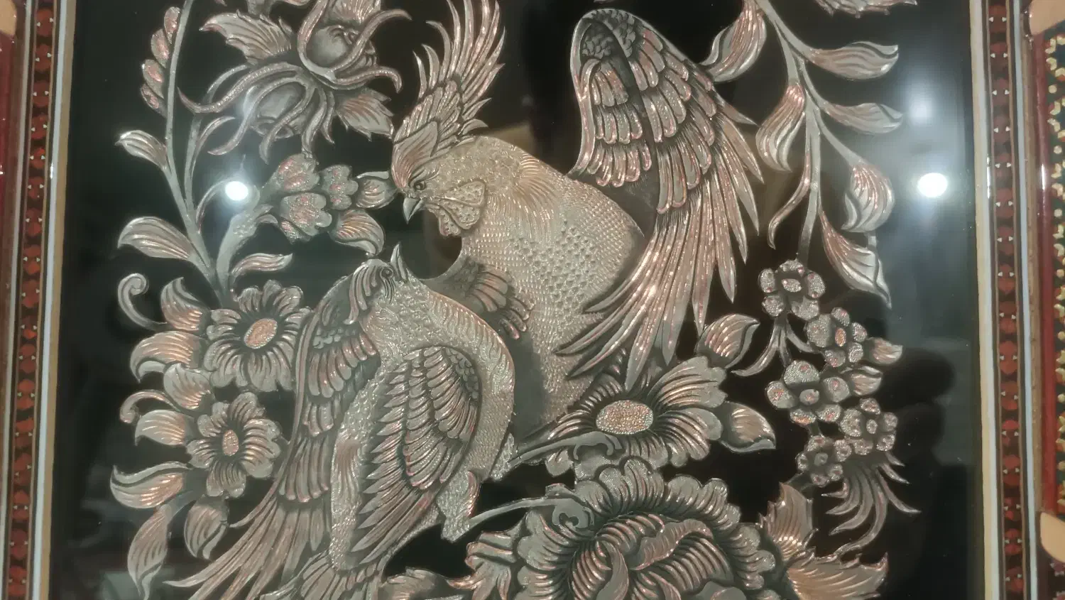 قلمزنی پلاک گل و مرغ|صنایع دستی و سایر لوازم تزئینی|تهران, امام خمینی|دیوار