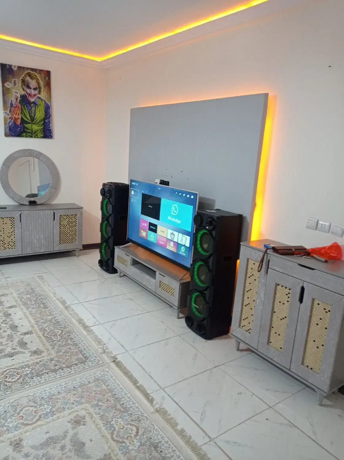 آینه کنسول میزه تلویزیون جای کفشی|مبلمان خانگی و میز عسلی|پرند, فاز ۶|دیوار