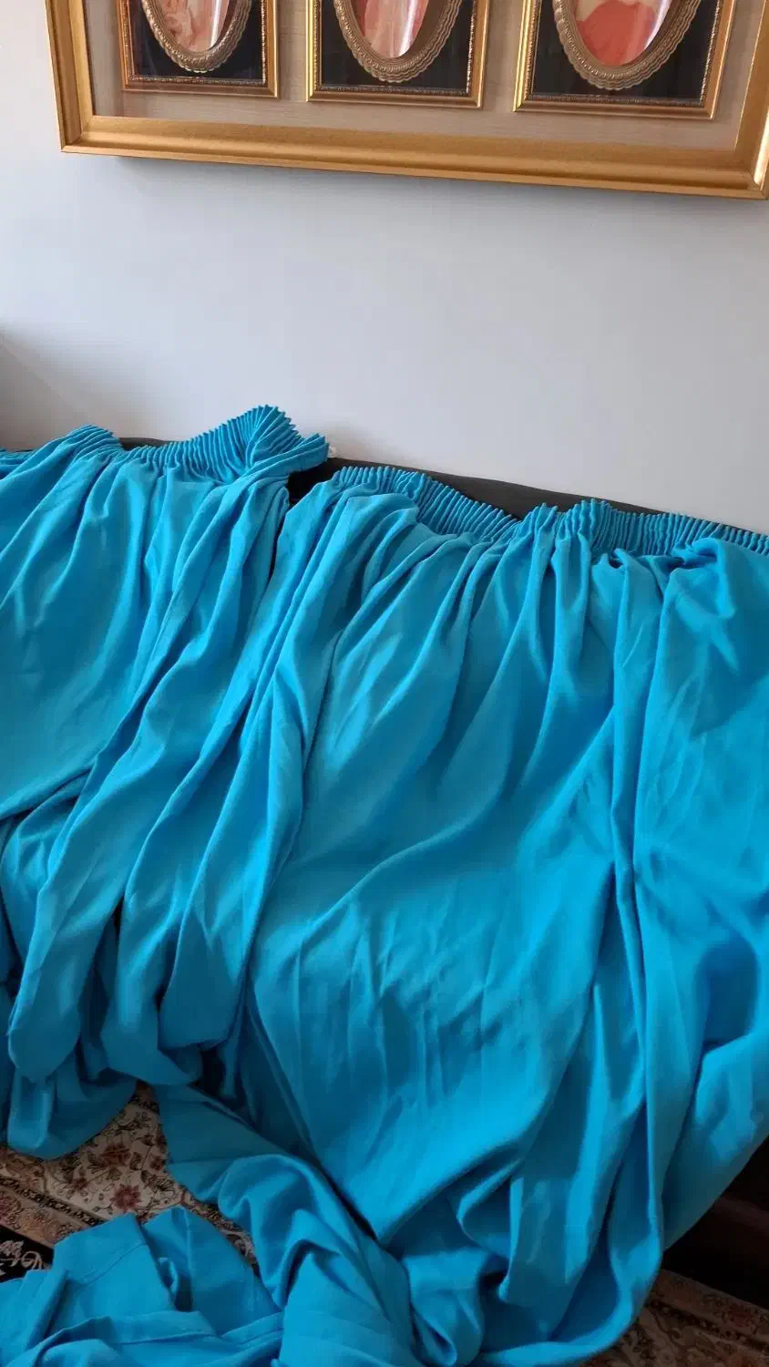 پرده ابی رنگ|پرده، رانر، رومیزی|بندر ماهشهر, |دیوار