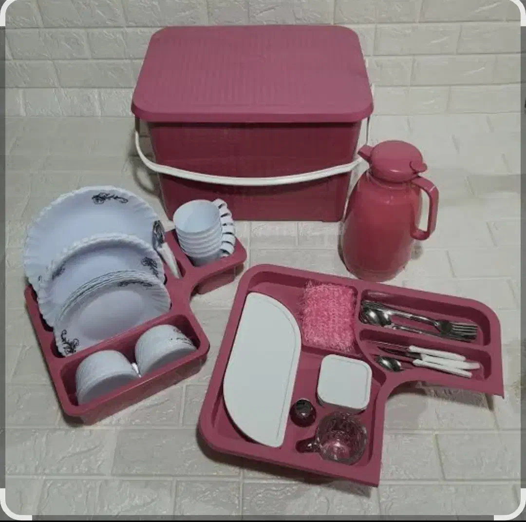 سبد مسافرتی 70پارچه نو|ظروف نگهدارنده، پلاستیکی، یکبارمصرف|تبریز, |دیوار