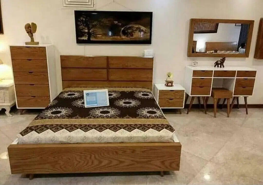 سرویس تخت خواب کامل ۵تیکه|تخت و سرویس خواب|کرمان, |دیوار