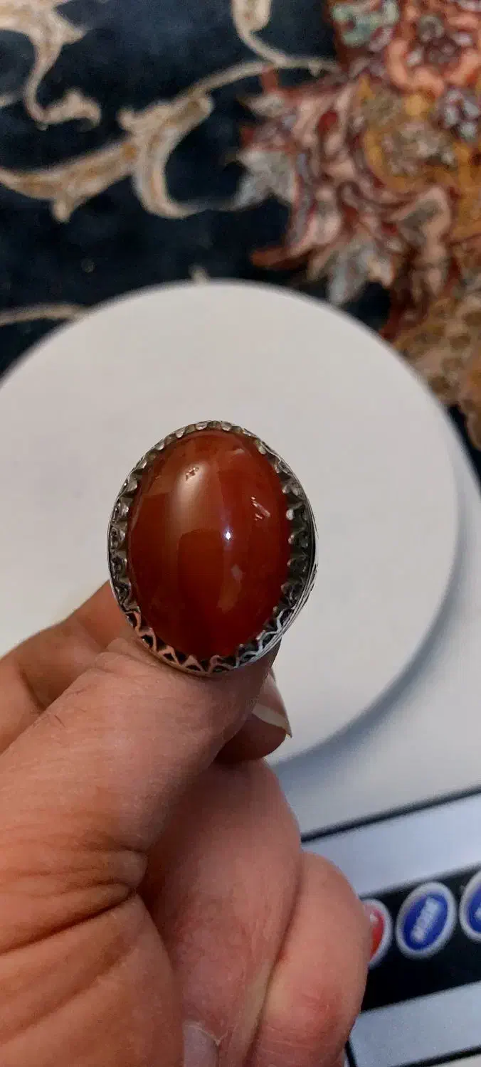 انگشتر  نقره با سنگ ارزنده دوعدد|کلکسیون اشیاء عتیقه|تهران, تهرانسر شمالی|دیوار