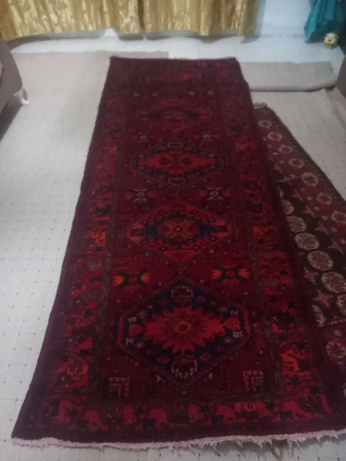 ۲ عدد فرش کناره3*1دستی دستبافت تمیز و با مقاش بالا|فرش|ملارد, |دیوار