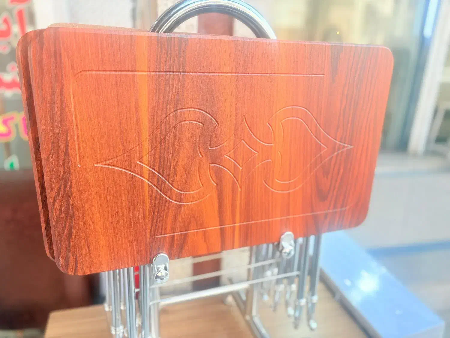 عسلی تاشو پایه استیل سایز بزرگ|مبلمان خانگی و میز عسلی|اهواز, نادری|دیوار