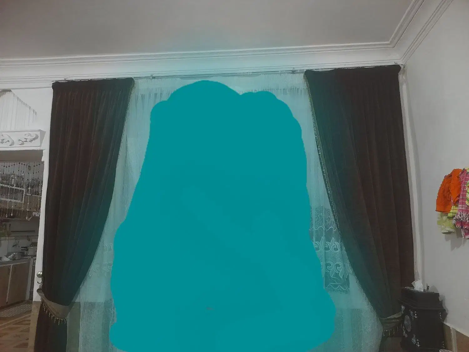 دو تا دستک پرده|پرده، رانر، رومیزی|تربت‌حیدریه, آسایش|دیوار